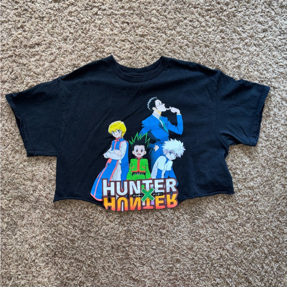 Hunter x Hunter Merch | Black Cropped Graphic Tee